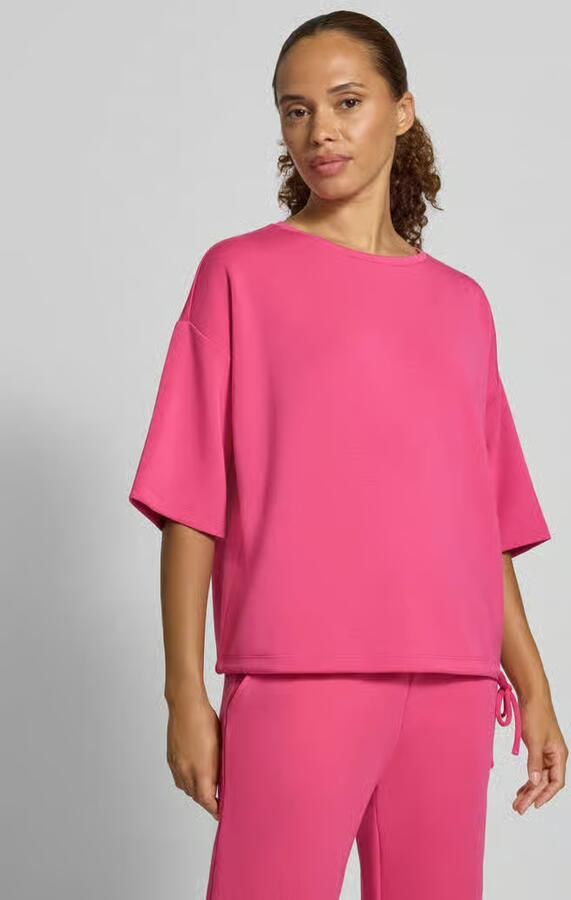 Christian Berg Woman oversized fit t-shirt van elastische materiaalmix - Foto 3