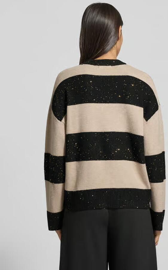 Christian Berg Woman Oversized gebreide pullover met ribboorden