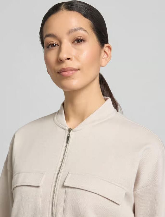 Christian Berg Woman Piqué blouson jas met zakken