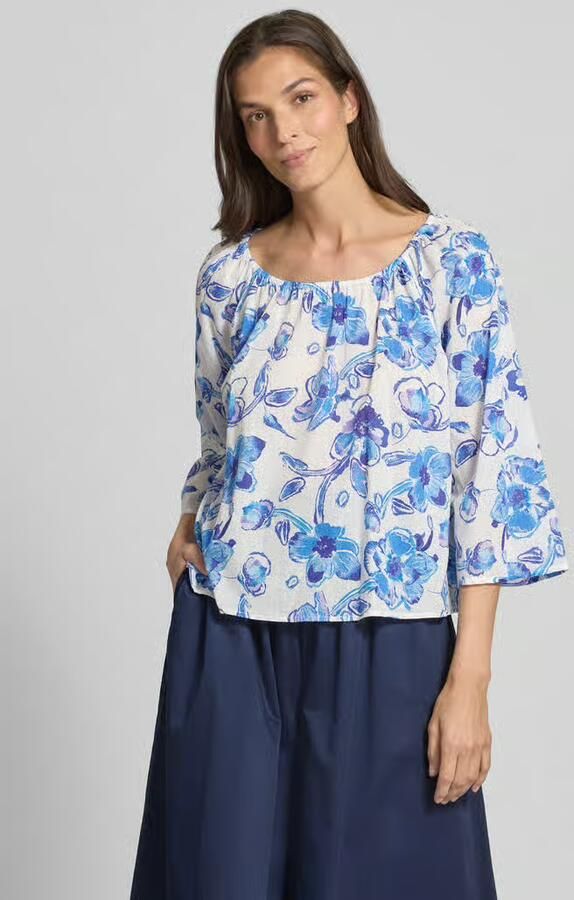 Christian Berg Woman Regular fit blouse met 3 4-mouwen - Foto 2