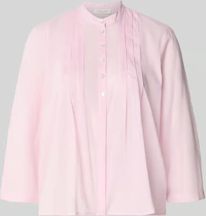 Christian Berg Woman regular fit blouse met draperieën en 3 4-mouw