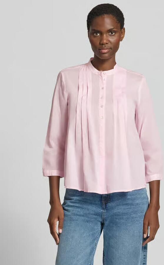 Christian Berg Woman regular fit blouse met draperieën en 3 4-mouw - Foto 2