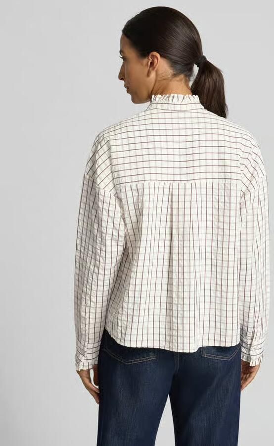 Christian Berg Woman Regular fit blouse met opstaande kraag en mouwen met ruches - Foto 3