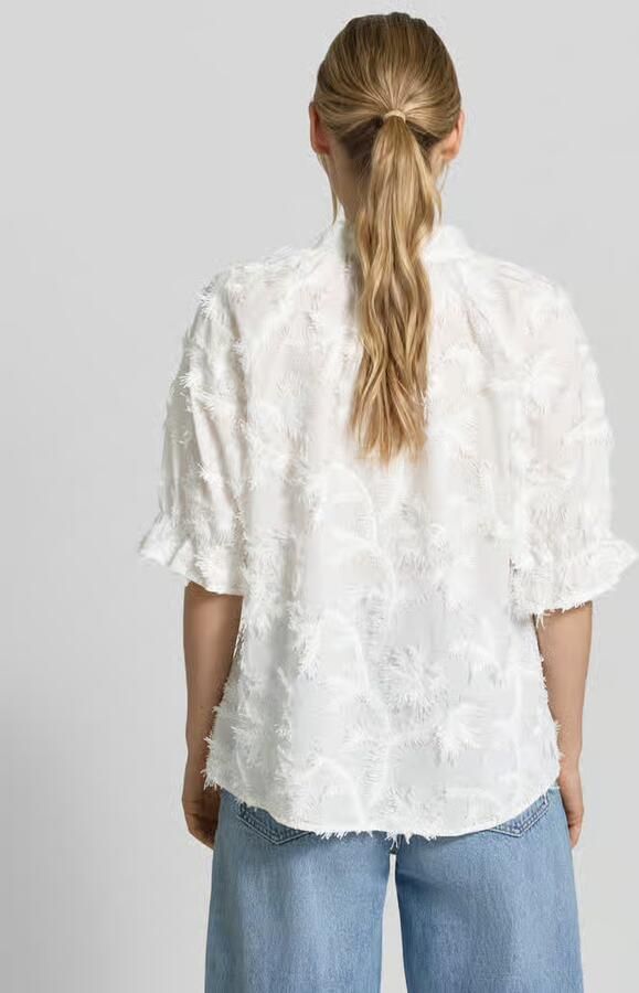 Christian Berg Woman regular fit blouse met stiksels en knoopsluiting - Foto 2