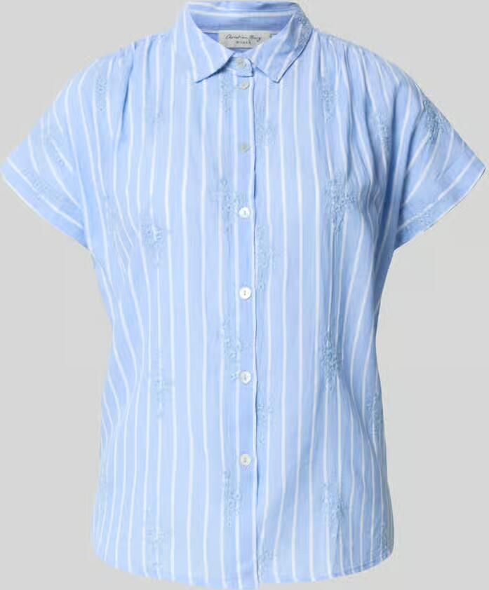 Christian Berg Woman regular fit blouse met stitchings en kapmouwen - Foto 2
