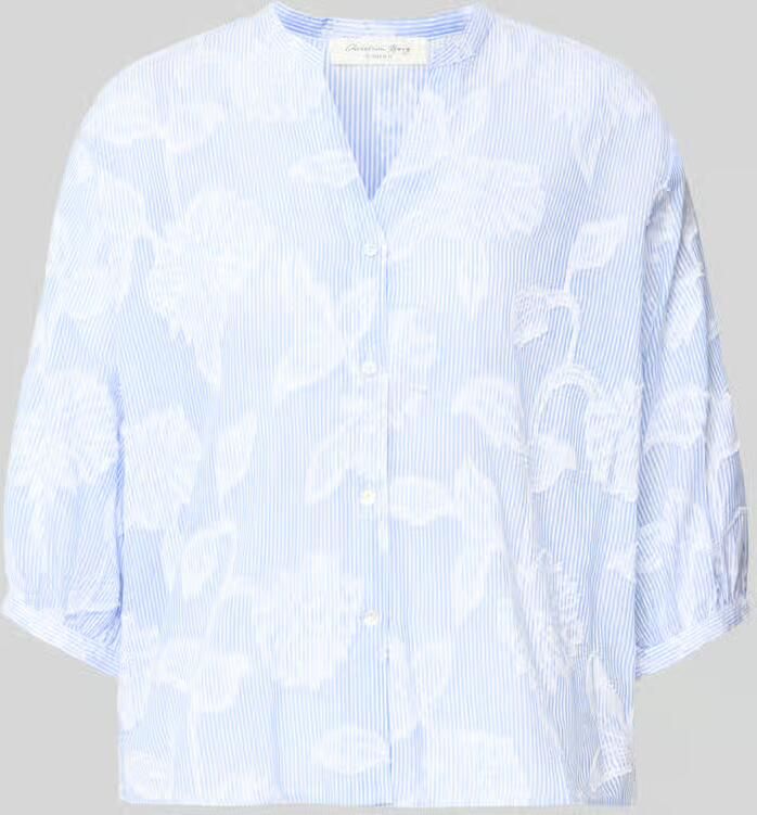 Christian Berg Woman regular fit blouse met V-hals en 3 4-mouwen