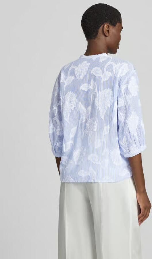 Christian Berg Woman regular fit blouse met V-hals en 3 4-mouwen