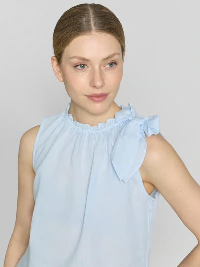 Christian Berg Woman regular fit blouse van viscosemix met linnen-Anteil - Foto 2