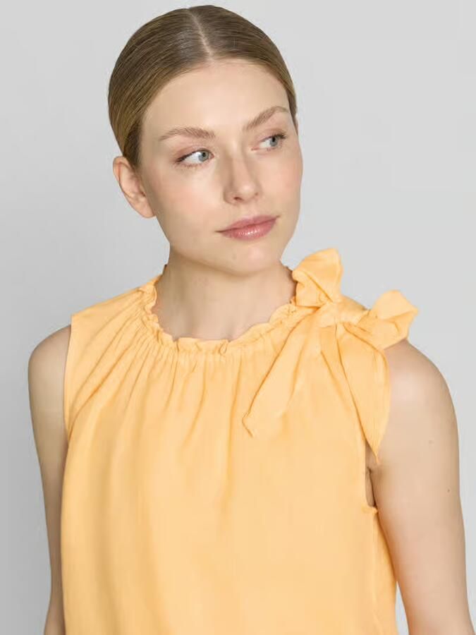 Christian Berg Woman regular fit blouse van viscosemix met linnen-Anteil