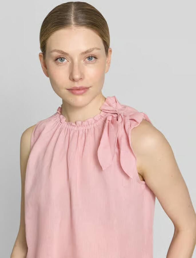 Christian Berg Woman regular fit blouse van viscosemix met linnen-Anteil