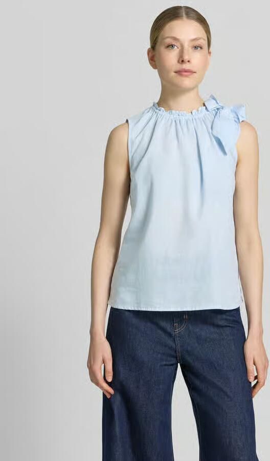Christian Berg Woman regular fit blouse van viscosemix met linnen-Anteil - Foto 3