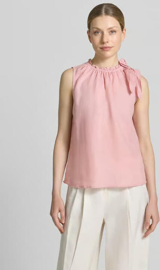 Christian Berg Woman regular fit blouse van viscosemix met linnen-Anteil - Foto 3