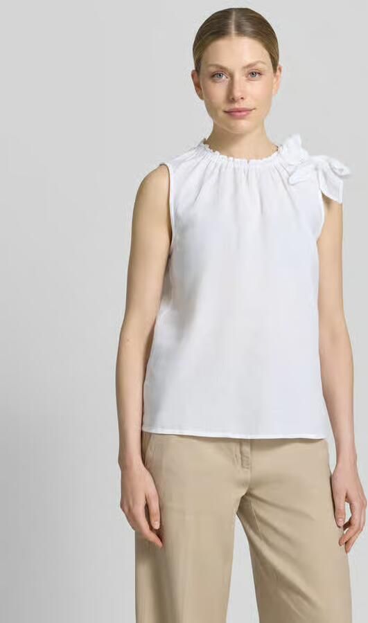 Christian Berg Woman regular fit blouse van viscosemix met linnen-Anteil - Foto 3