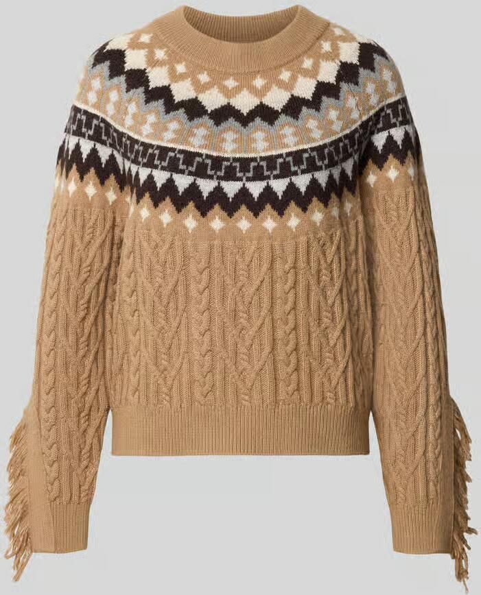 Christian Berg Woman Regular fit gebreide pullover met lanawol-aandeel
