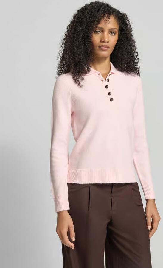 Christian Berg Woman Gebreide pullover met polokraag en knoopsluiting - Foto 2