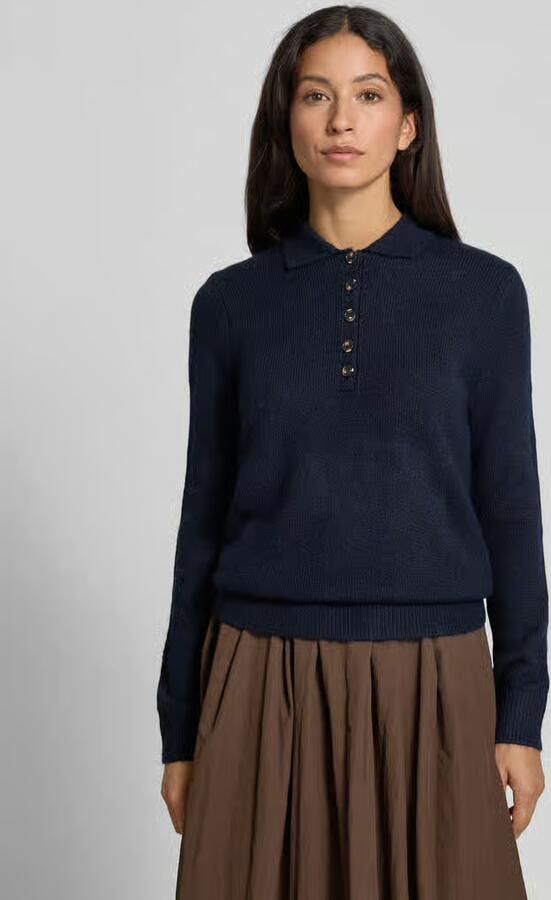 Christian Berg Woman Gebreide pullover met polokraag en knoopsluiting - Foto 2