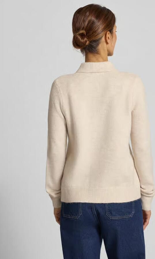 Christian Berg Woman Gebreide pullover met polokraag en knoopsluiting