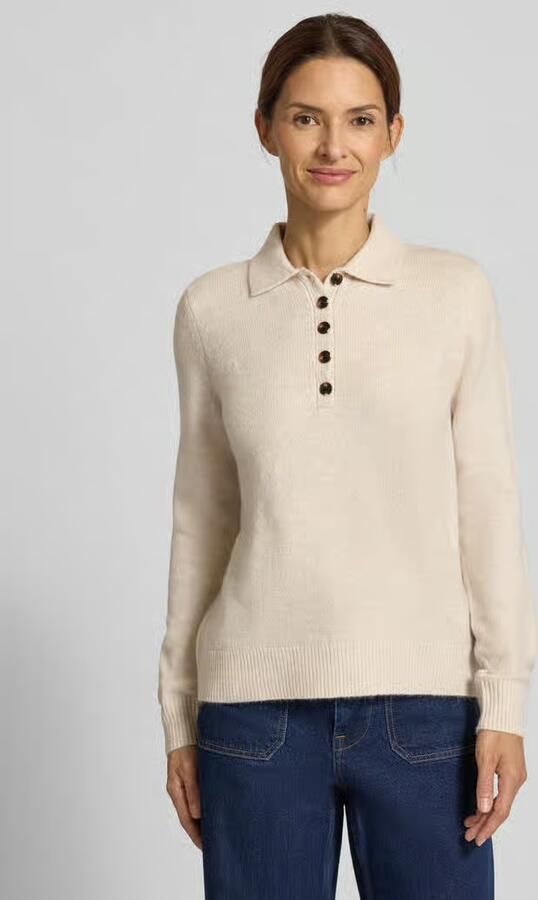 Christian Berg Woman Gebreide pullover met polokraag en knoopsluiting - Foto 2
