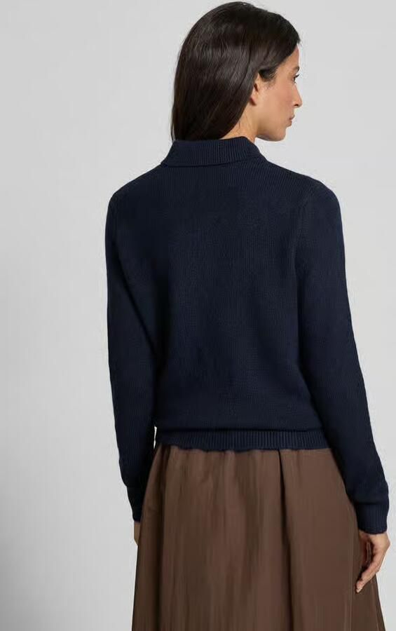 Christian Berg Woman Gebreide pullover met polokraag en knoopsluiting