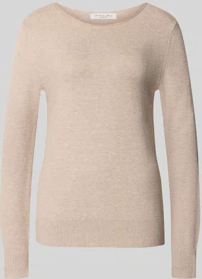Christian Berg Woman Regular fit gebreide pullover van viscosemix met boothals