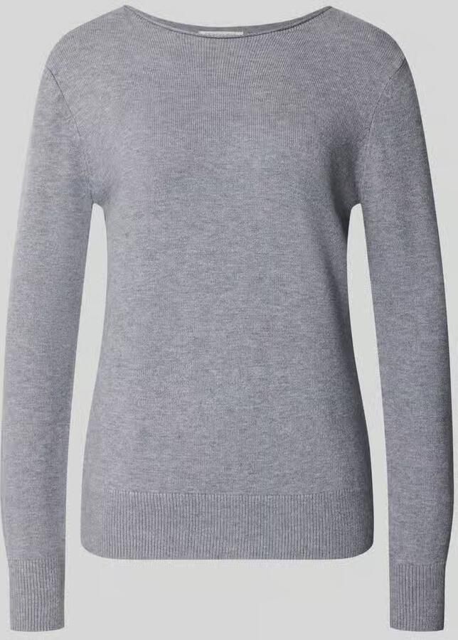 Christian Berg Woman Regular fit gebreide pullover van viscosemix met boothals