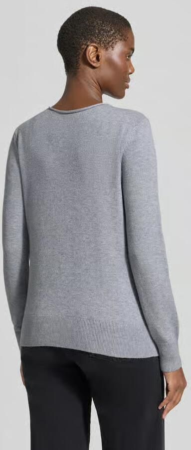 Christian Berg Woman Regular fit gebreide pullover van viscosemix met boothals - Foto 3