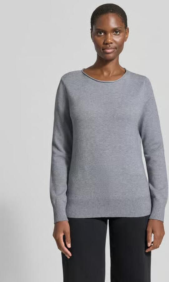 Christian Berg Woman Regular fit gebreide pullover van viscosemix met boothals - Foto 2