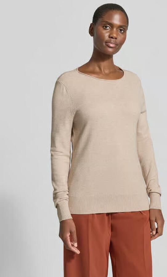 Christian Berg Woman Regular fit gebreide pullover van viscosemix met boothals - Foto 2
