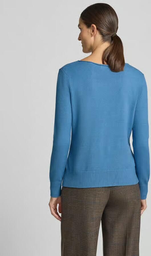 Christian Berg Woman Regular fit gebreide pullover van viscosemix met boothals - Foto 3