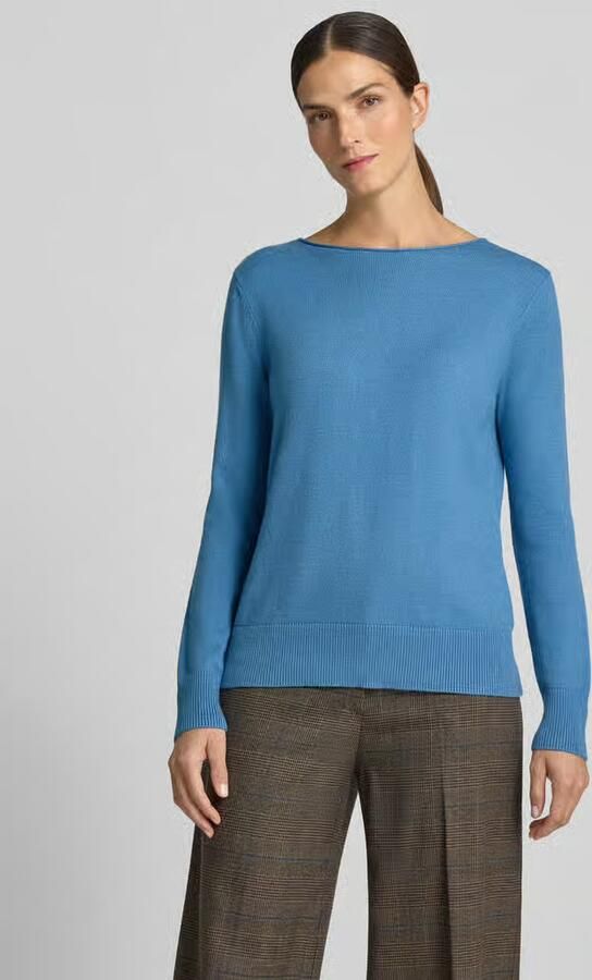 Christian Berg Woman Regular fit gebreide pullover van viscosemix met boothals - Foto 2