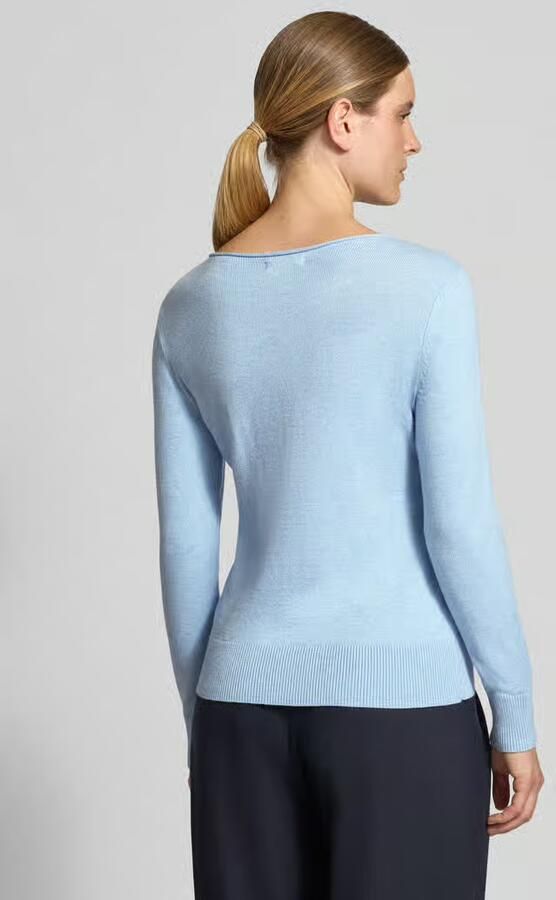 Christian Berg Woman Regular fit gebreide pullover van viscosemix met boothals - Foto 3
