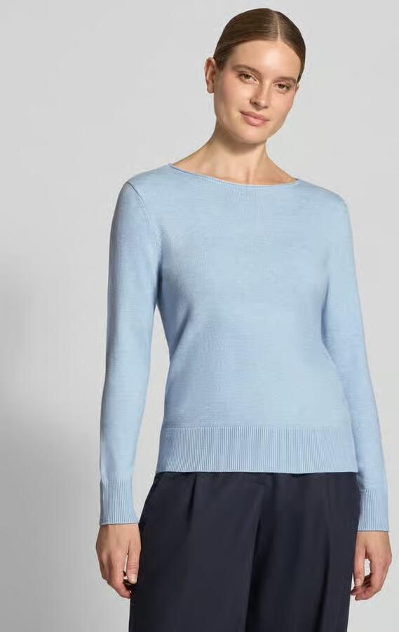 Christian Berg Woman Regular fit gebreide pullover van viscosemix met boothals - Foto 2
