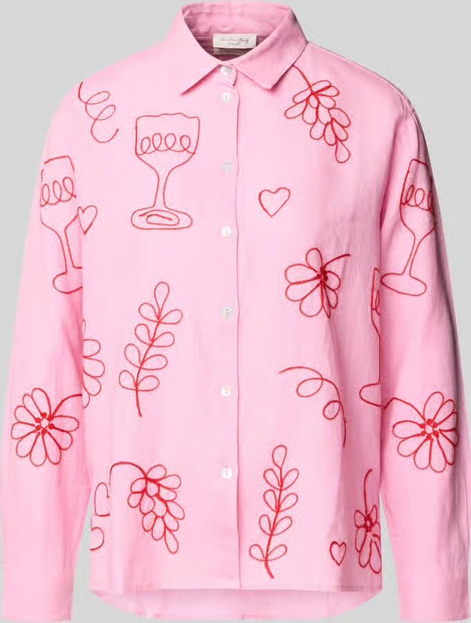 Christian Berg Woman regular fit linnen blouse in all-over look - Foto 2