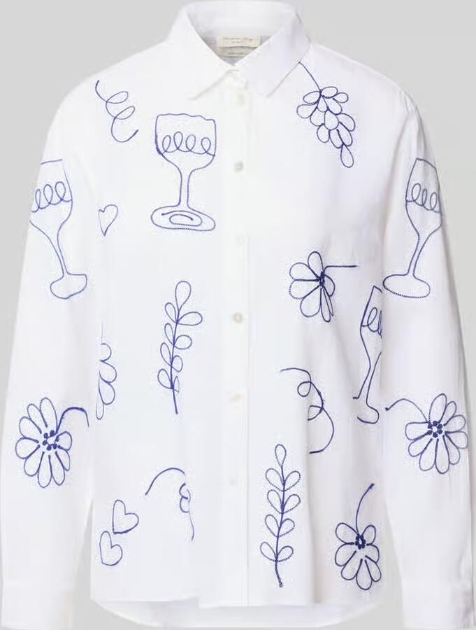 Christian Berg Woman regular fit linnen blouse in all-over look - Foto 2