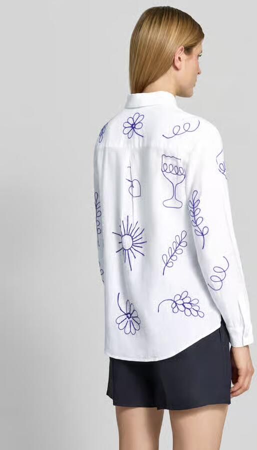 Christian Berg Woman regular fit linnen blouse in all-over look