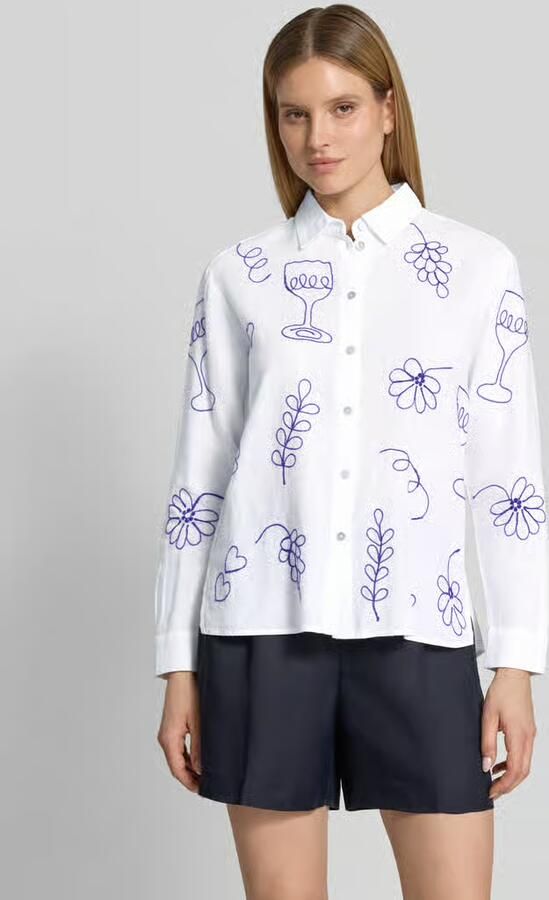 Christian Berg Woman regular fit linnen blouse in all-over look - Foto 4