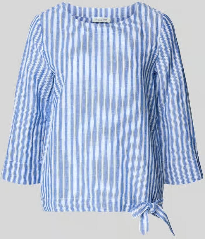 Christian Berg Woman regular fit linnen blouse met 3 4-mouwen - Foto 2