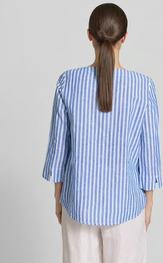 Christian Berg Woman regular fit linnen blouse met 3 4-mouwen - Foto 2