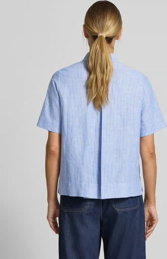 Christian Berg Woman regular fit linnen blouse met overhemdkraag