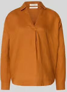 Christian Berg Woman regular fit linnen blouse met V-hals