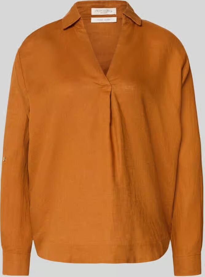Christian Berg Woman regular fit linnen blouse met V-hals - Foto 2