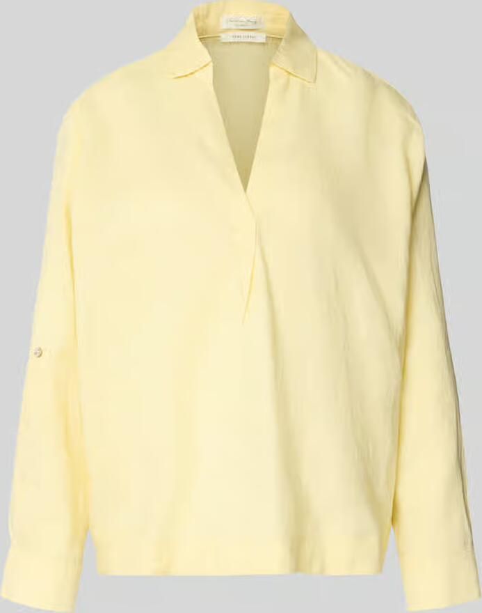 Christian Berg Woman regular fit linnen blouse met V-hals - Foto 2