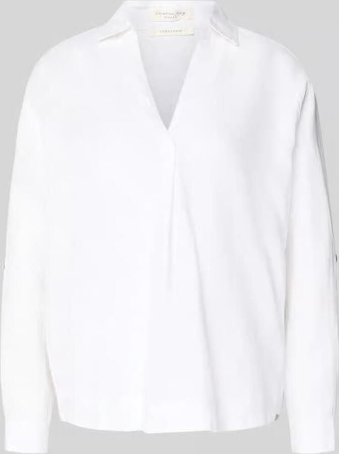 Christian Berg Woman regular fit linnen blouse met V-hals - Foto 2