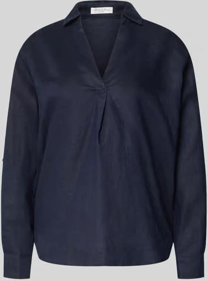 Christian Berg Woman regular fit linnen blouse met V-hals - Foto 2
