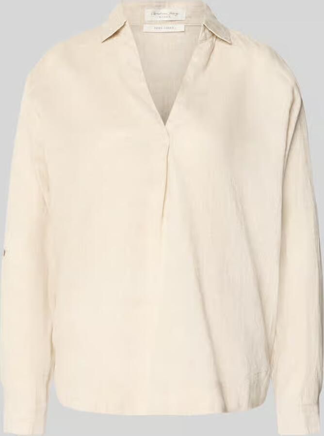 Christian Berg Woman regular fit linnen blouse met V-hals - Foto 2