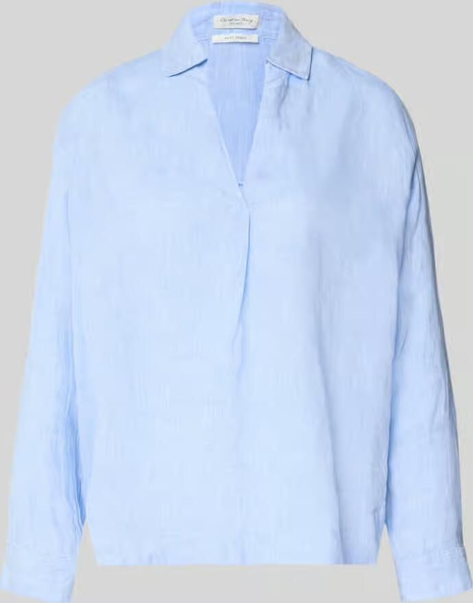 Christian Berg Woman regular fit linnen blouse met V-hals - Foto 2