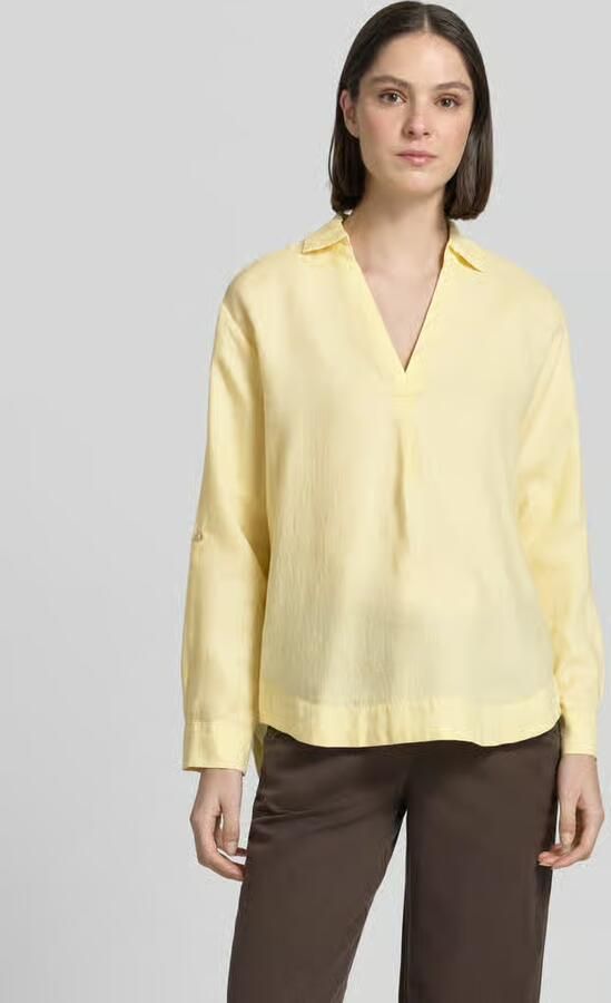 Christian Berg Woman regular fit linnen blouse met V-hals - Foto 2
