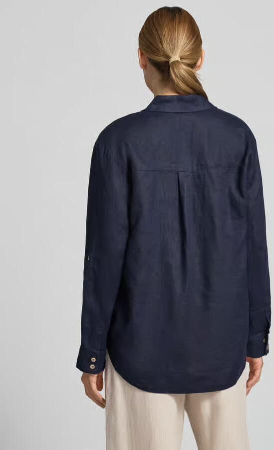 Christian Berg Woman regular fit linnen blouse met V-hals - Foto 3