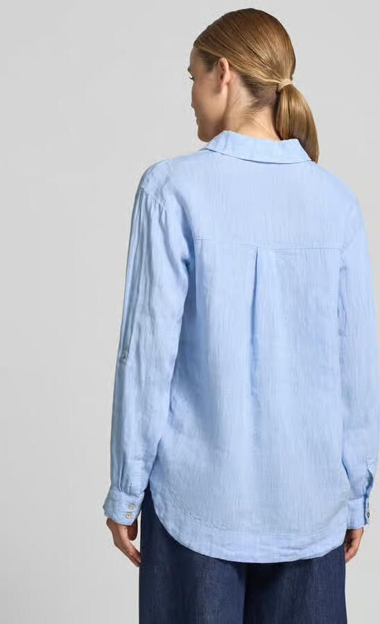 Christian Berg Woman regular fit linnen blouse met V-hals
