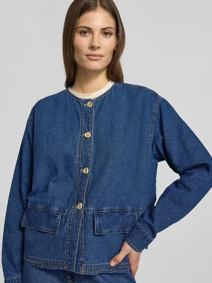 Christian Berg Woman regular fit linnenjack in denimlook